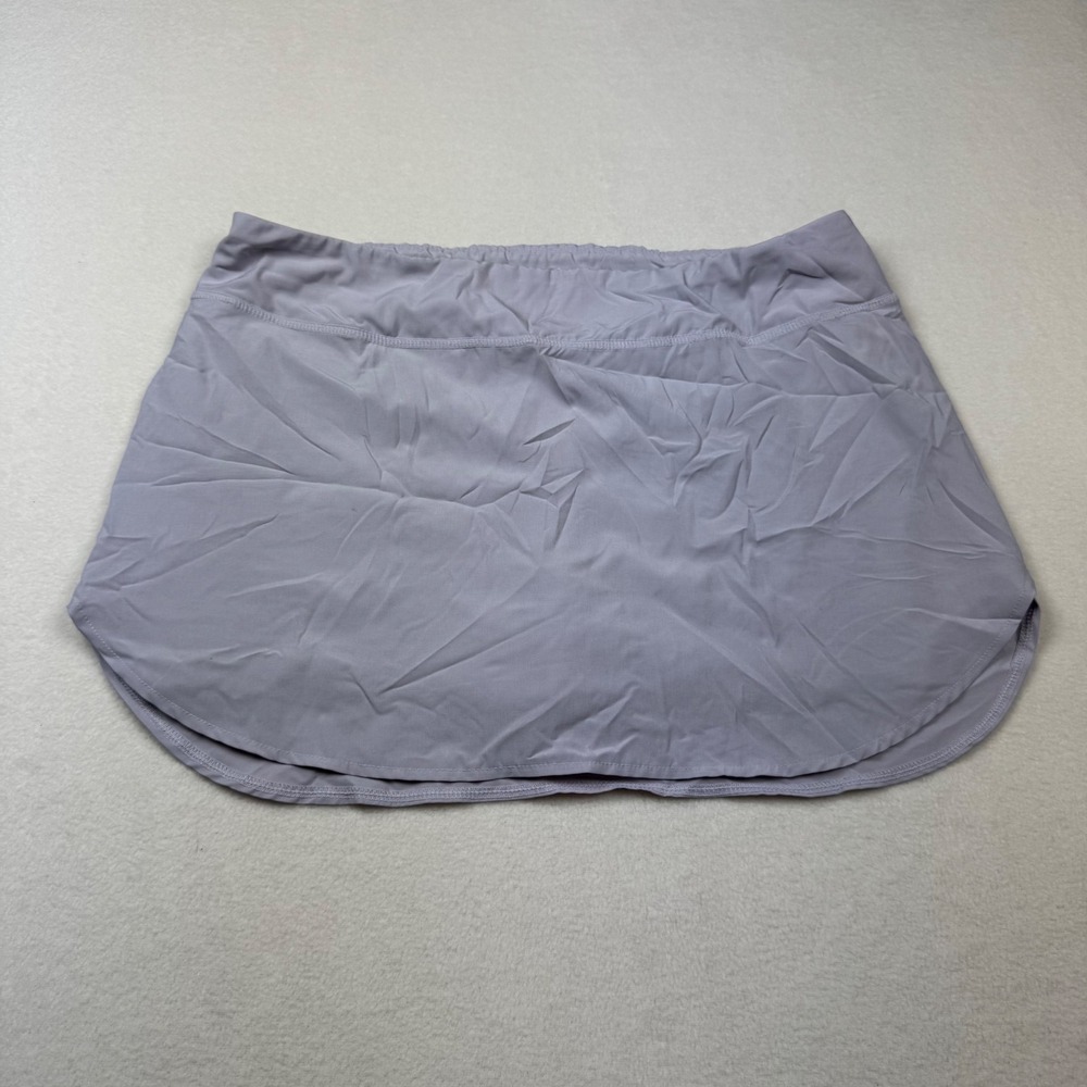 Etonic Gray Athletic Skort L Large Lined‎ Stretch Golf Running Skirt 15" Length